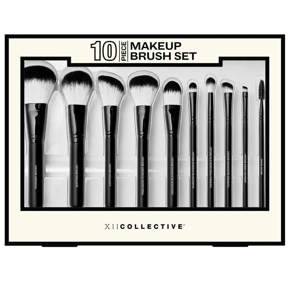 XII Collective 10-Piece Makeup Brush Set